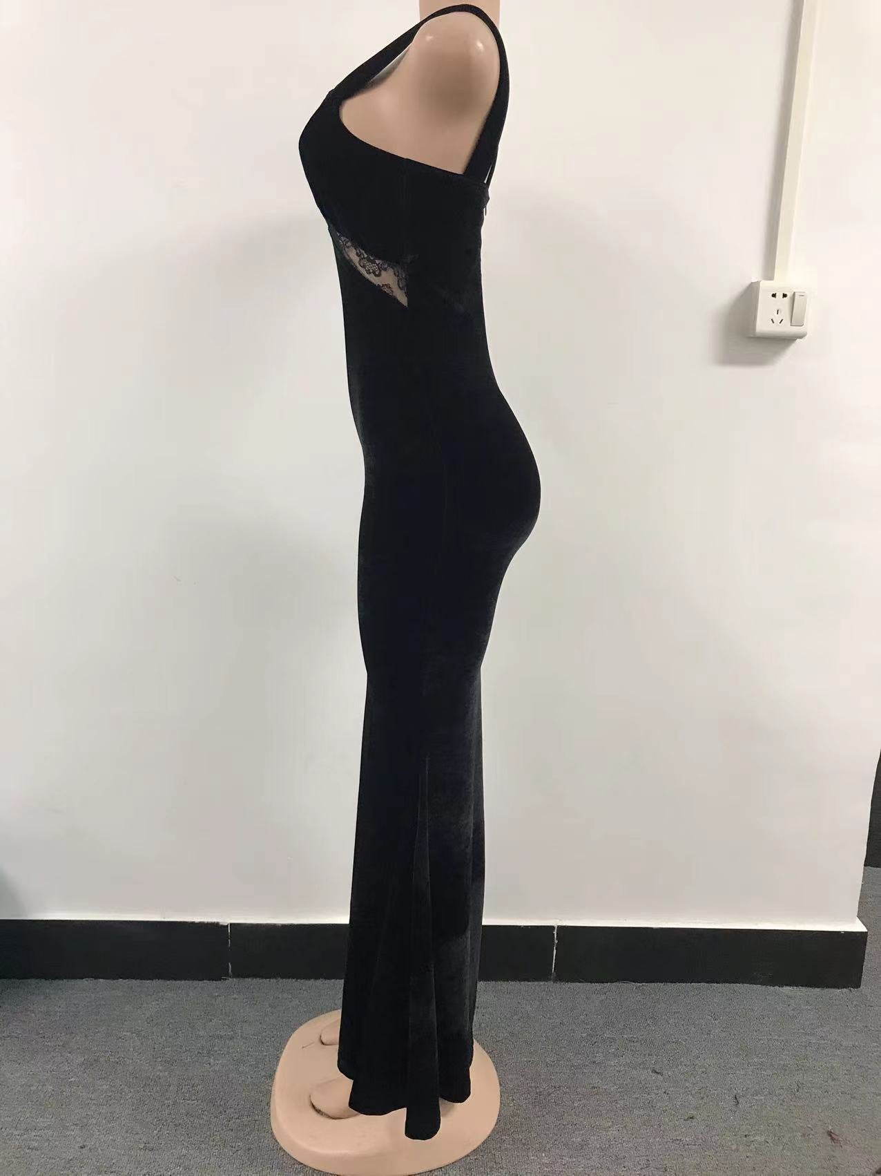 Women Elegant Lace Straps Party Evening Dresss 11