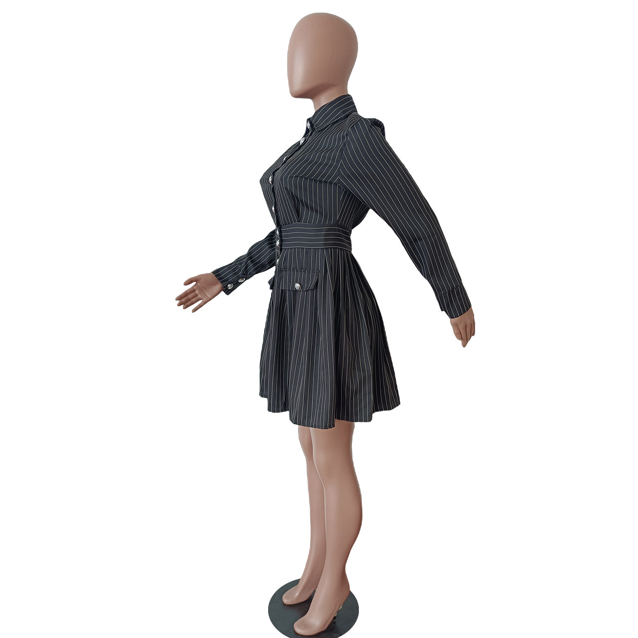 Women long sleeve shirt pleated skirt 20