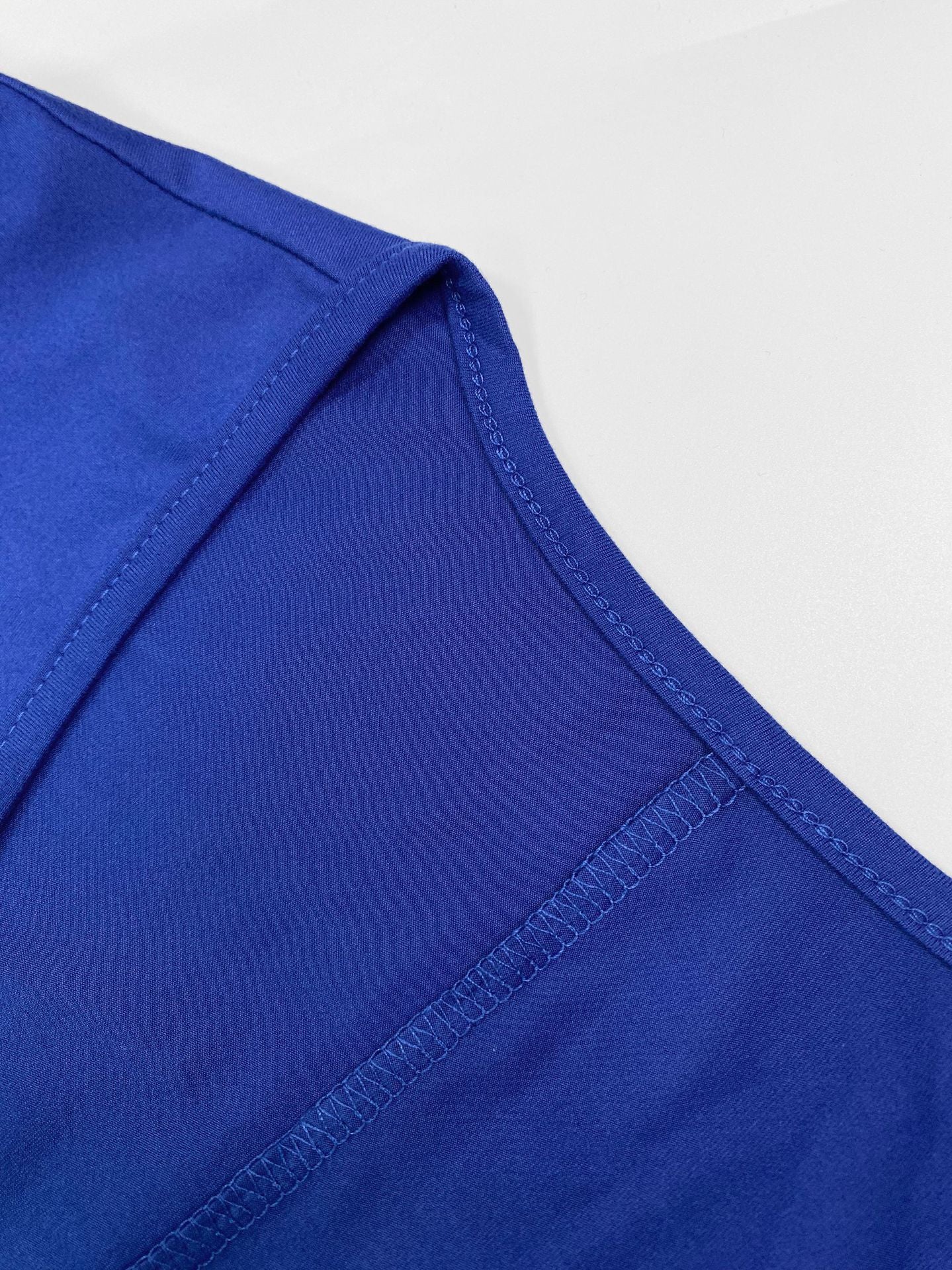 Women's Fashion Solid Color V-Neck Long Sleeve Slit Long Dress 8