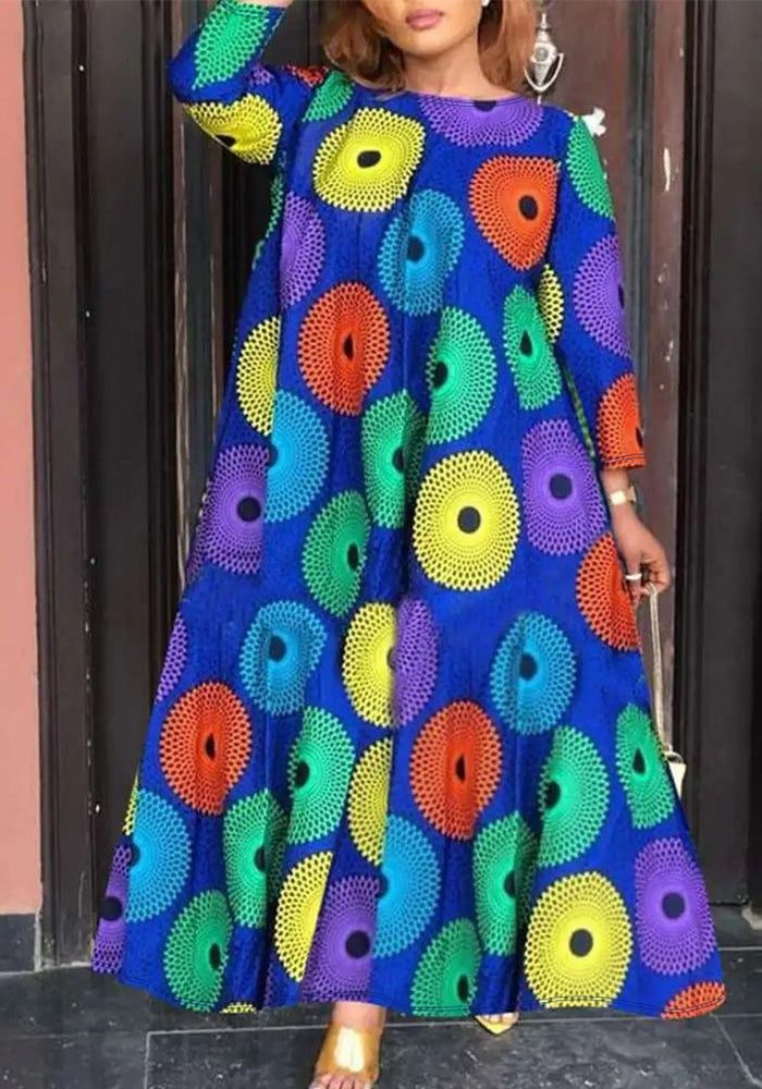 Plus Size Women Casual Polka Dot Print Dress