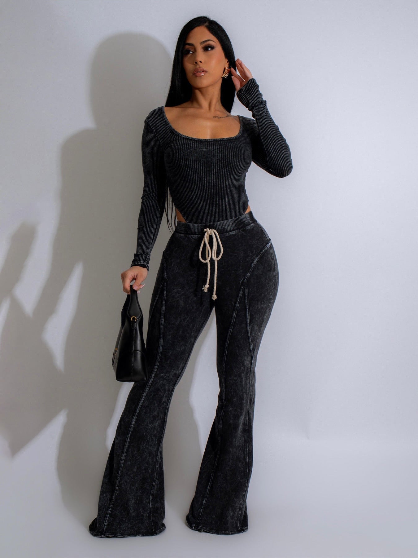 Women autumn and winter sexy bodysuit and Pant two-piece set