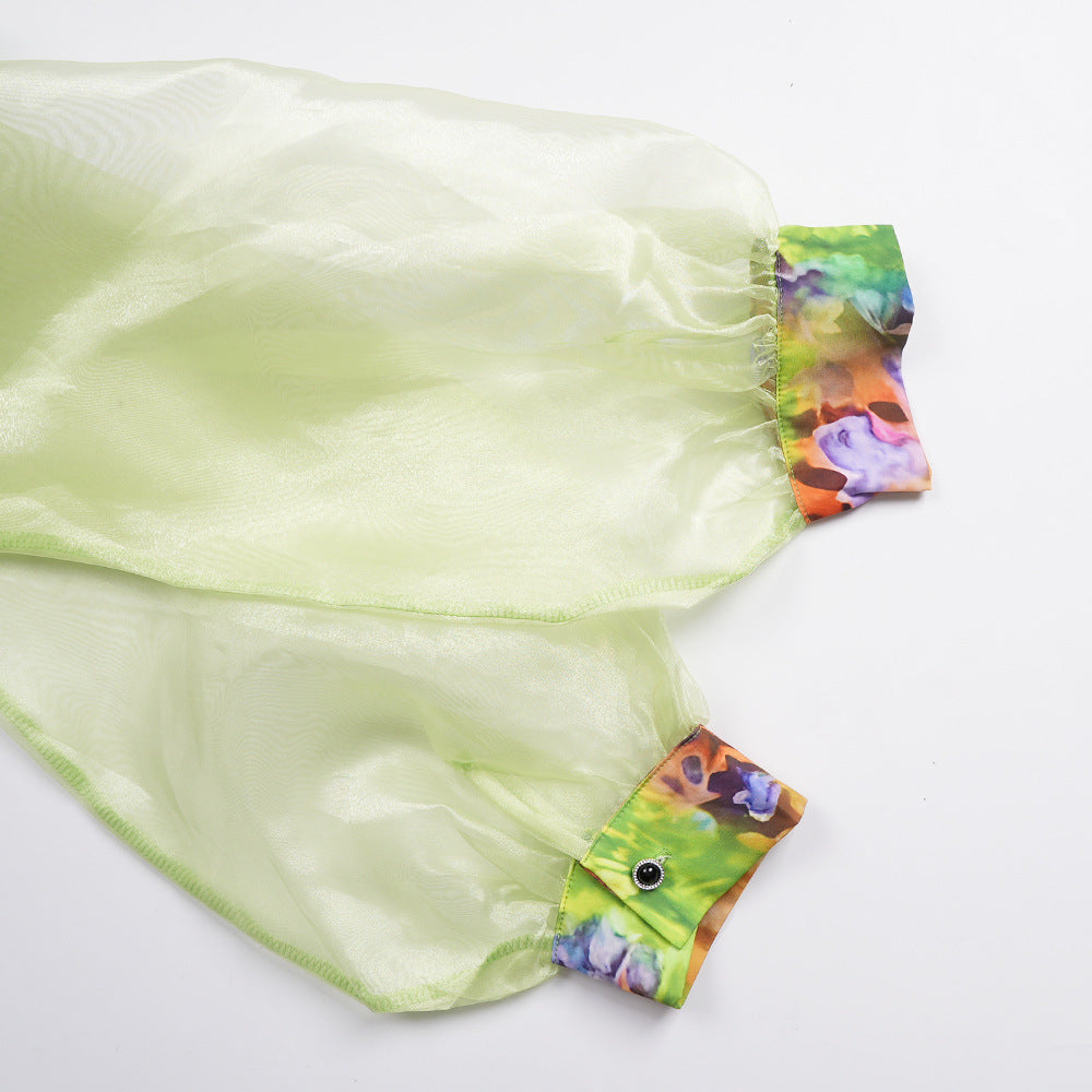 Plus Size Women Spring and Summer Tie-Dye Print Dress 23