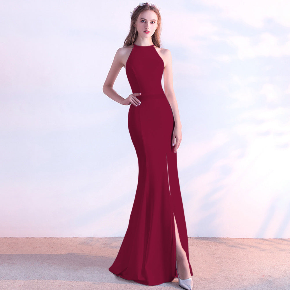 Women Halter Neck Maxi Evening Dress 6