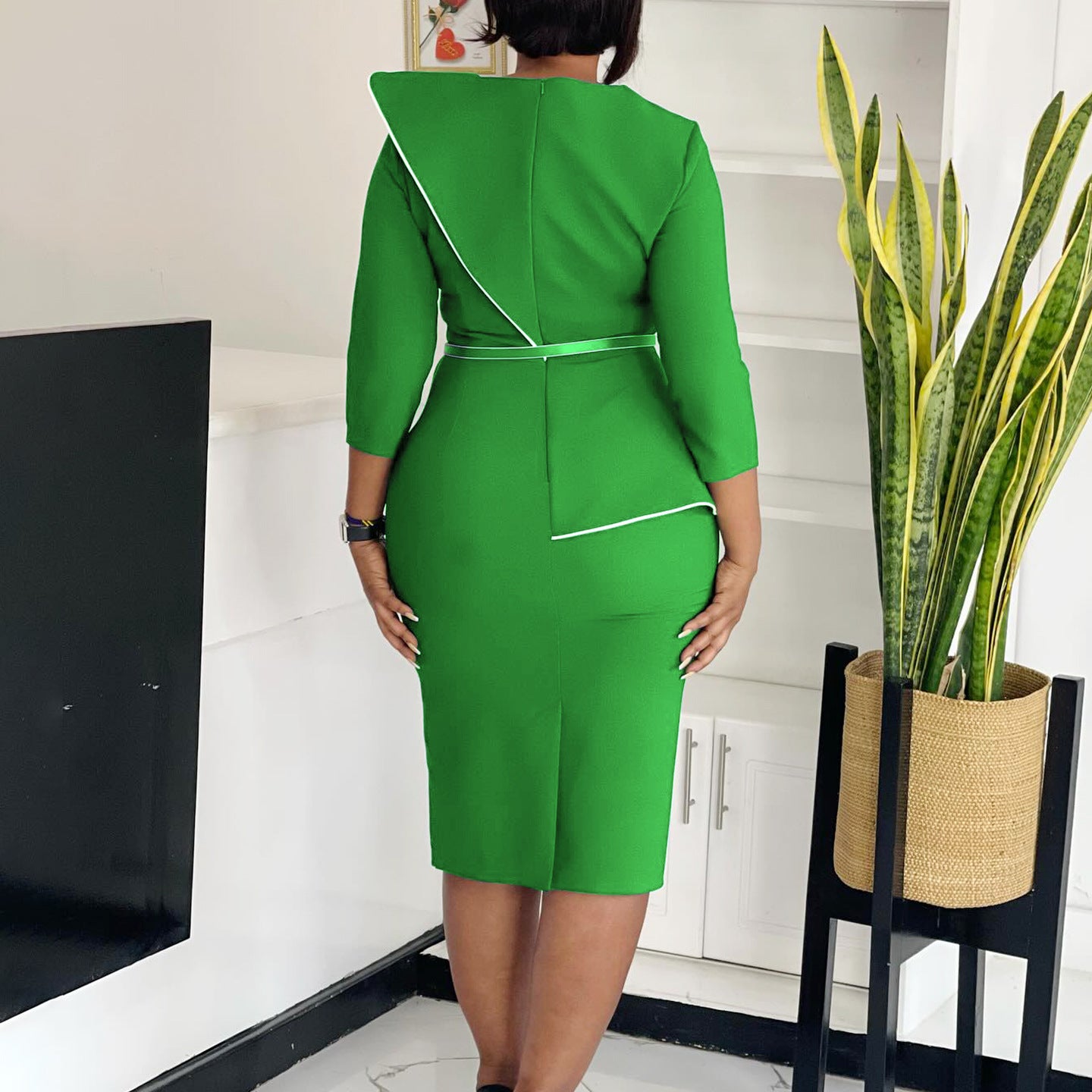 African Elegance Career Bodycon Dress 14