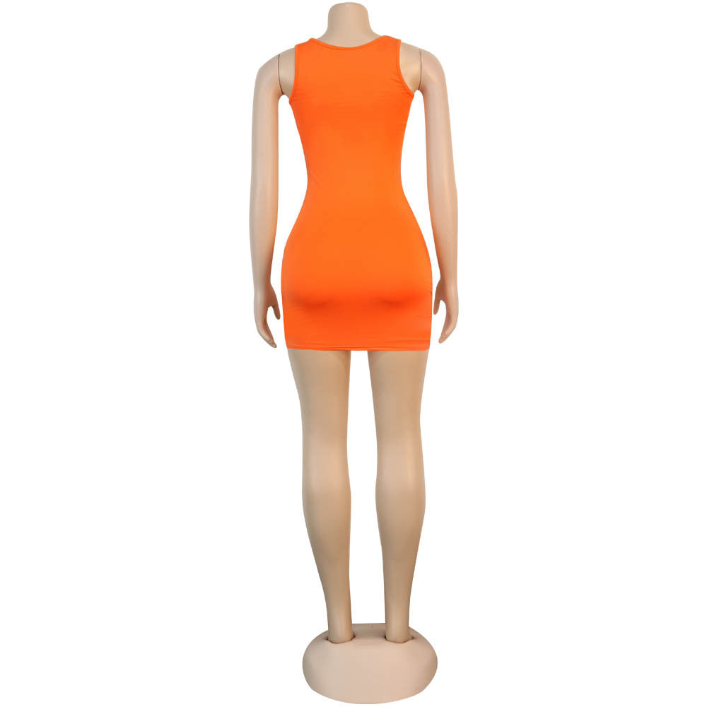 Women sexy ripped sleeveless dress 20