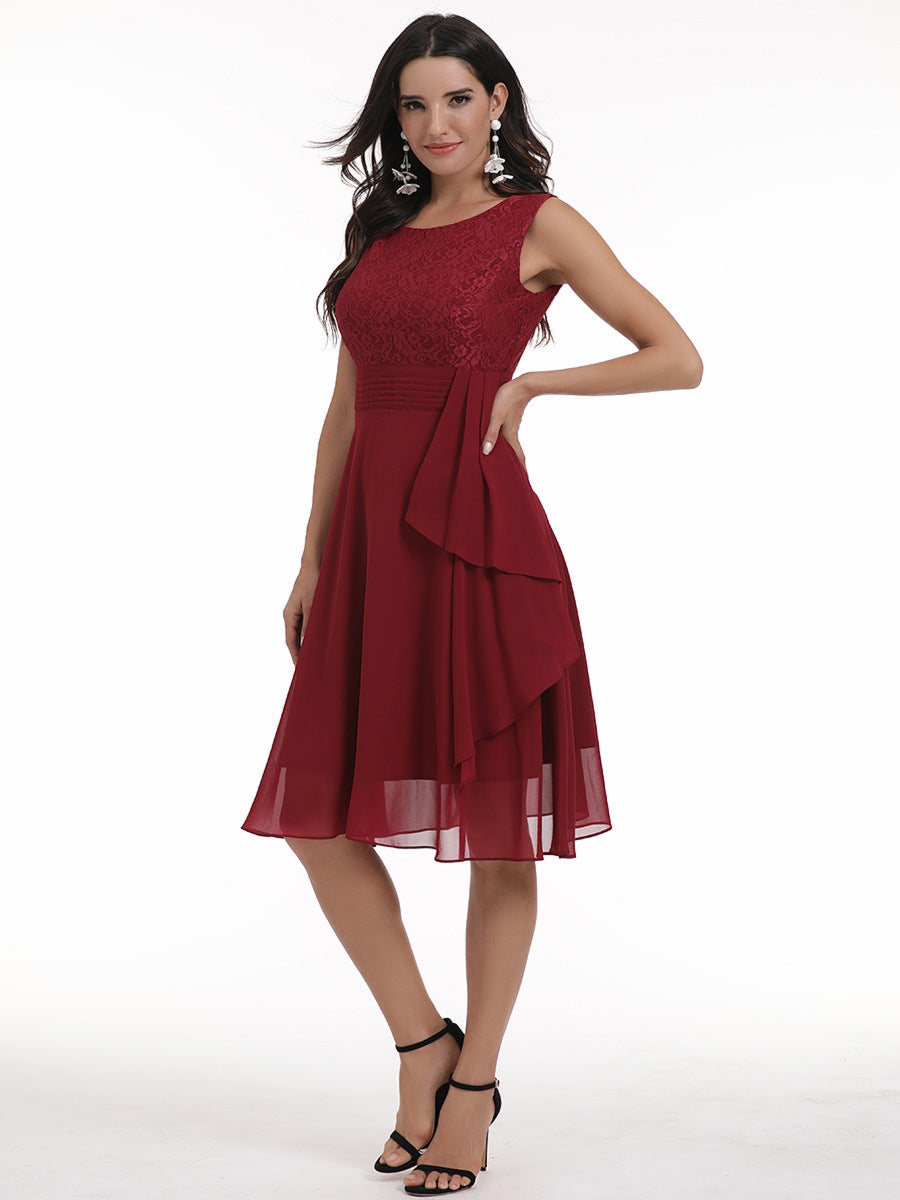 Women chiffon lace dress 21