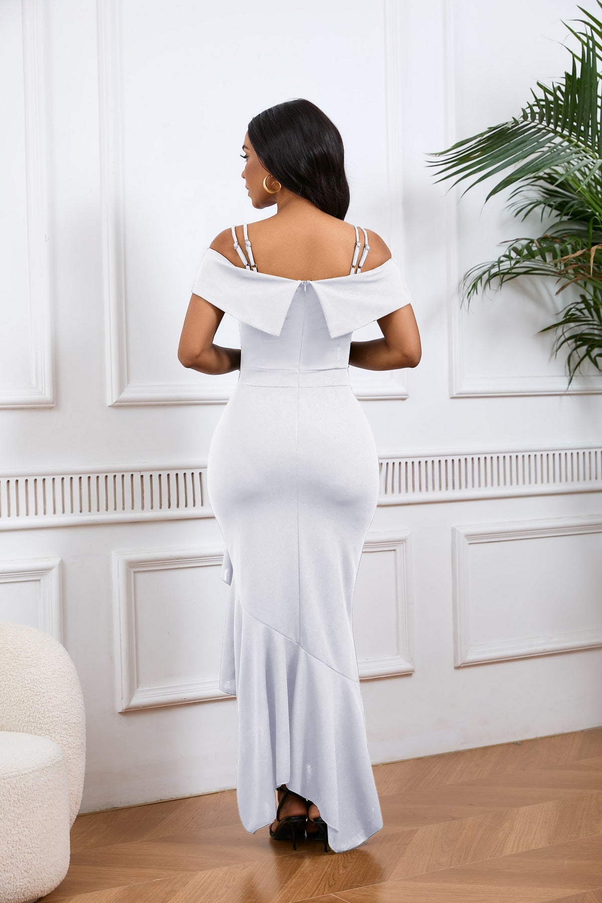 Sexy Fashion Solid Color Strapless Gown 23