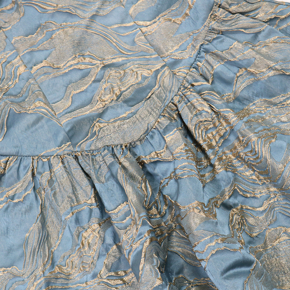 Strap Woven Jacquard Women Short Sexy Party Dress 8