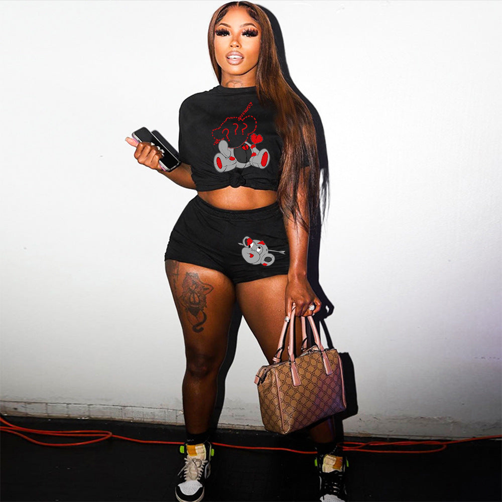 Women T-shirt and shorts two-piece set 14