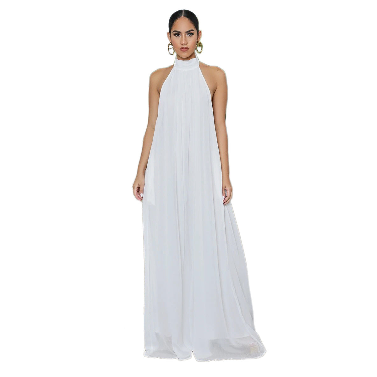 Casual Chiffon Loose Low Back Women'S Jumpsuit 17