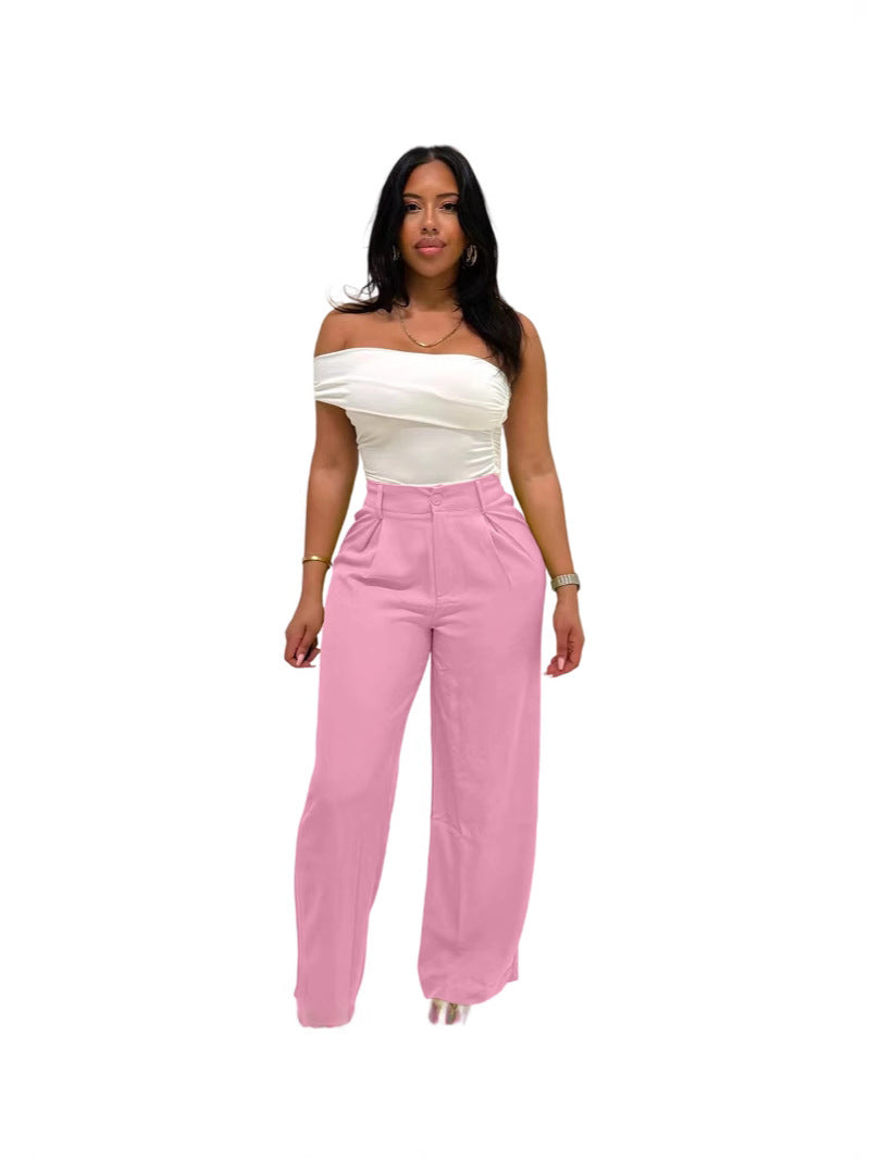 Women casual solid trousers 6