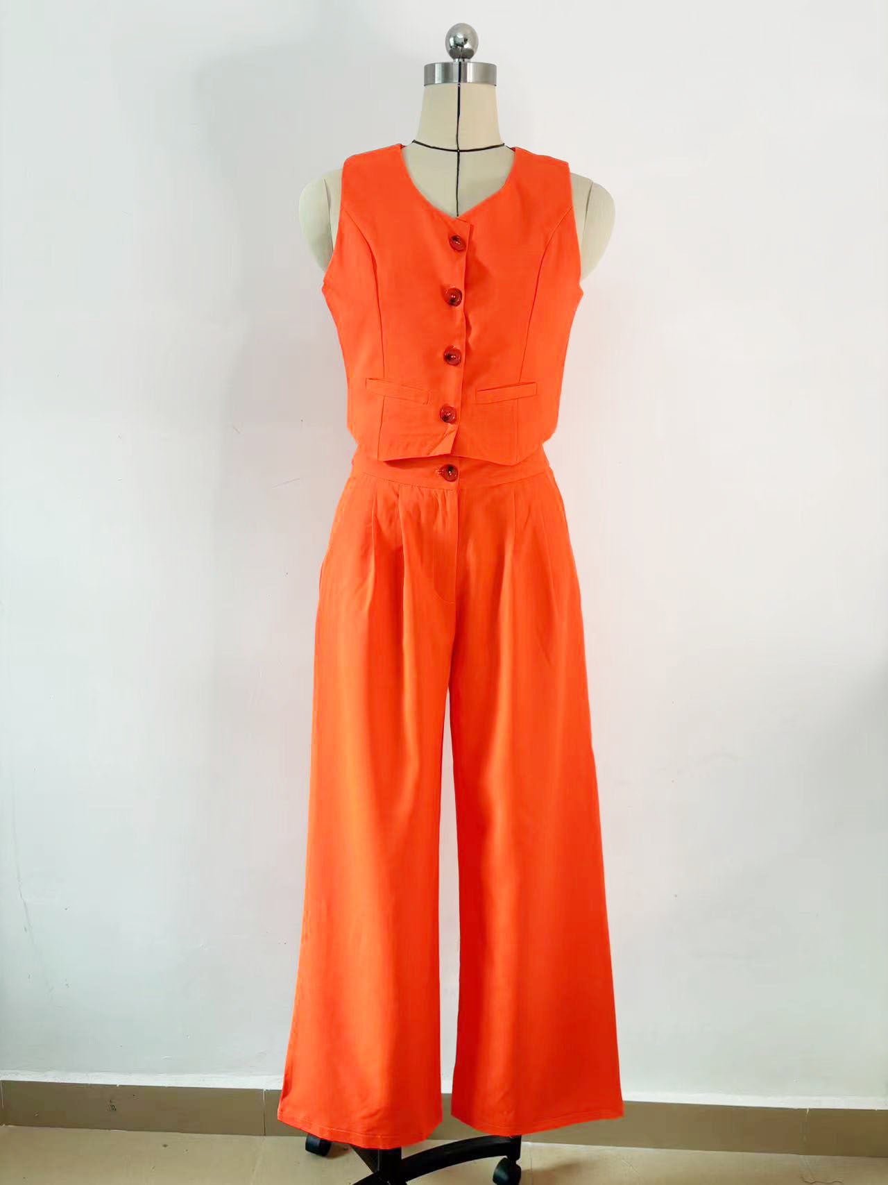 Women Summer Vest and Pants Two-piece Set 15