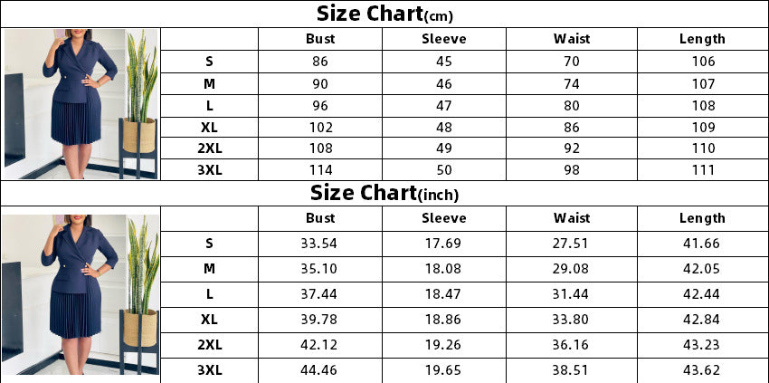 Women's Fall Fashion Chic Turndown Collar Solid Color Pleated African Dress 9