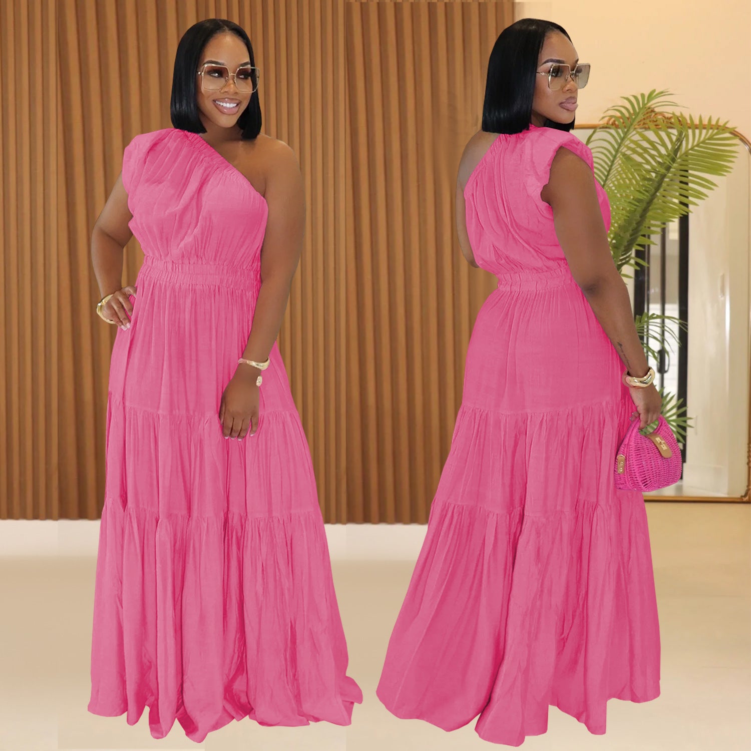 Chic Off-Shoulder Slim Fit Long Dress 7