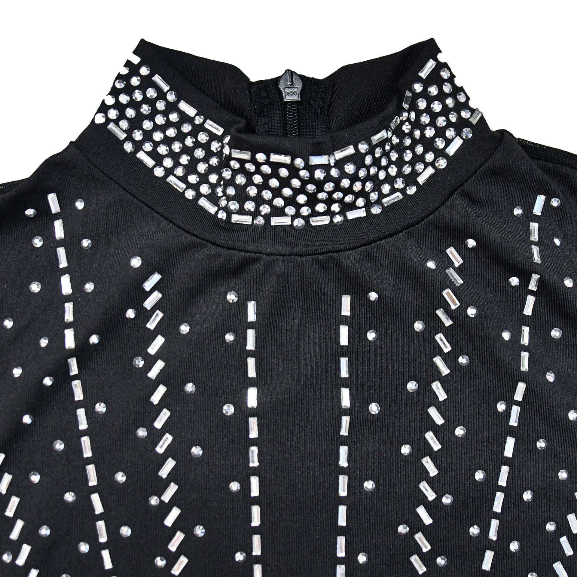 Women's Fashion Solid Color Mesh Beaded Long Sleeve Maxi Dress 27