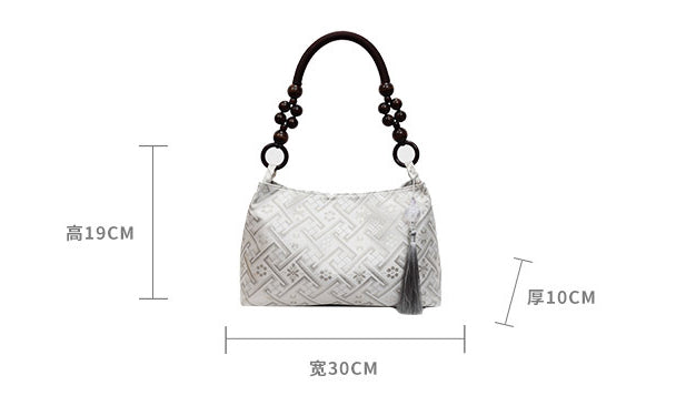Women retro summer embroidered handbag 7