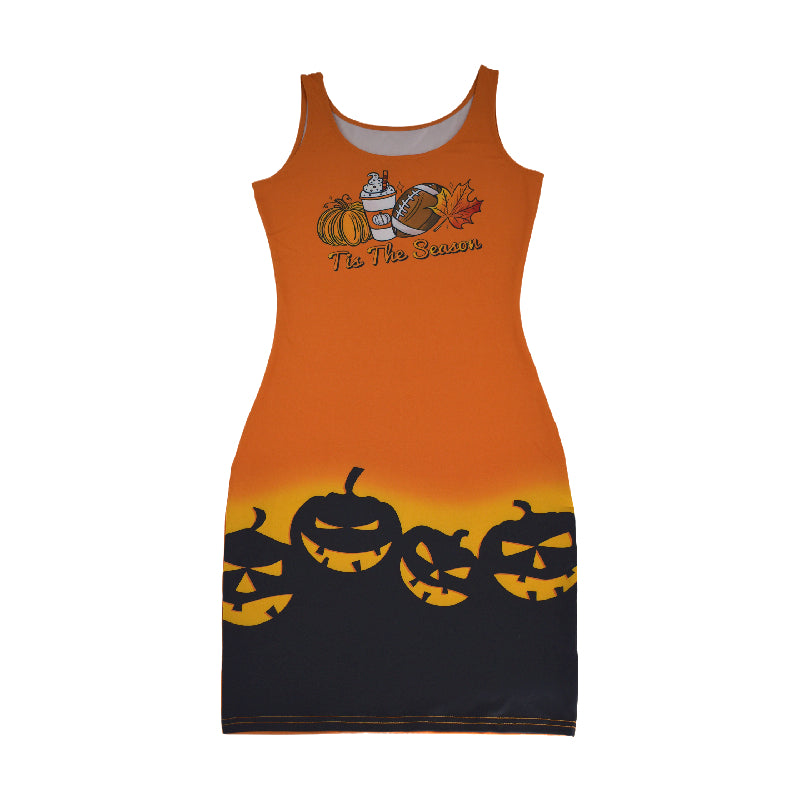 Sexy Halloween Print Straps Bodycon Dress 4