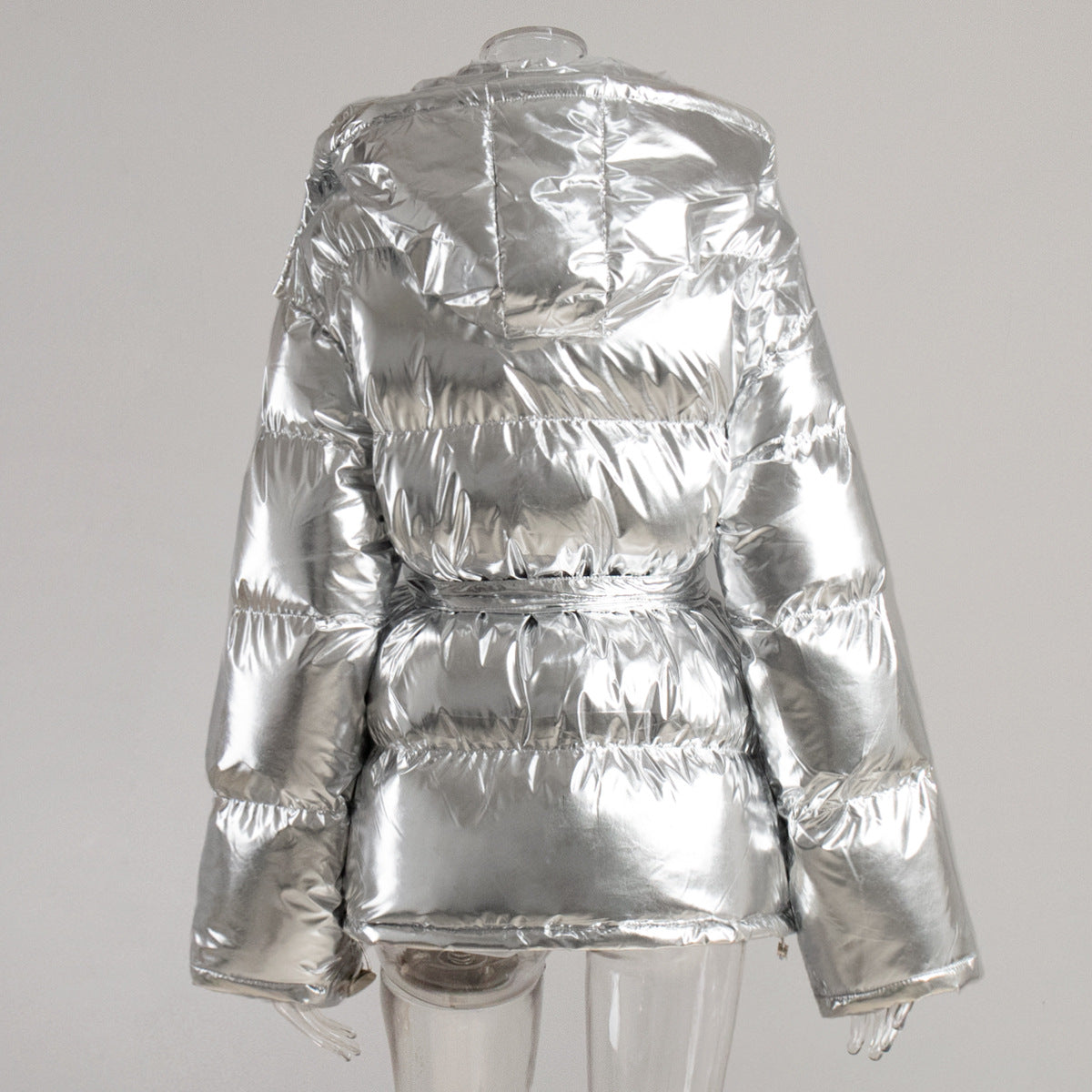 Women hooded sports outdoor shiny Padding jacket 9