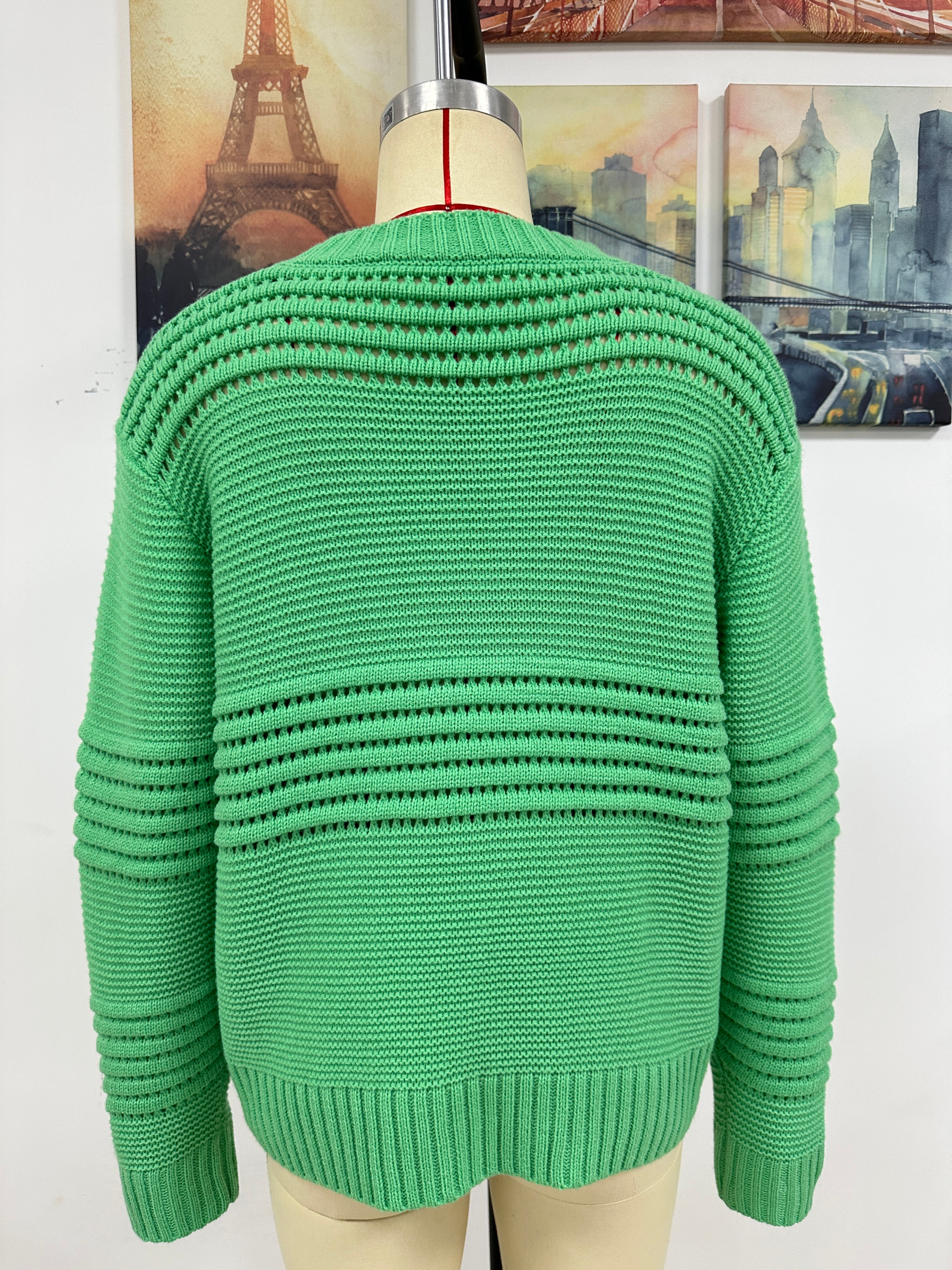 Autumn And Winter Pullover Sweater Ribbed Women's Knitting Shirt Fashion Sweater 17