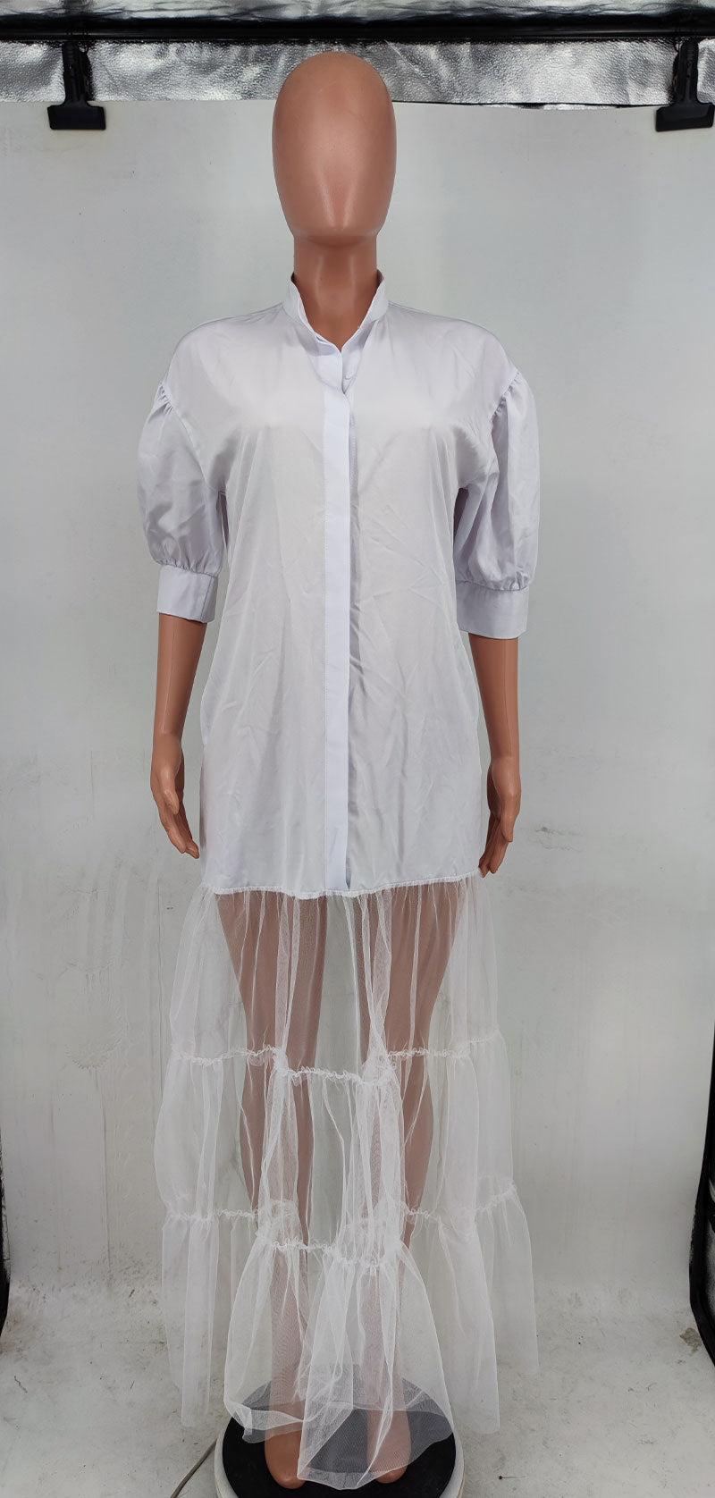 Ladies White Shirt Casual Short Sleeve Shirt 9