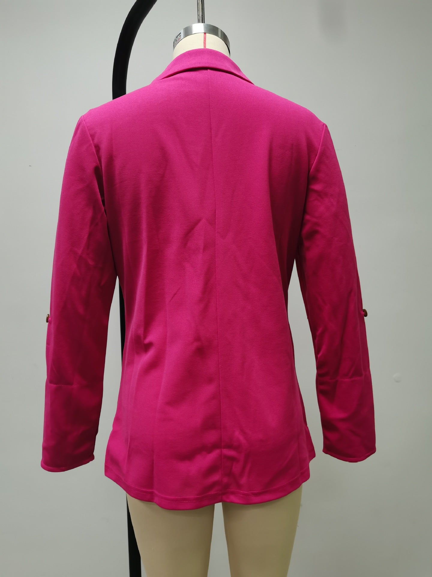 Autumn And Winter Fashion Patchwork Turndown Collar Slim Chic Blazer 23