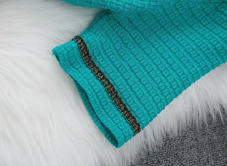 Women Short Sleeve Button Knitting Dress 19