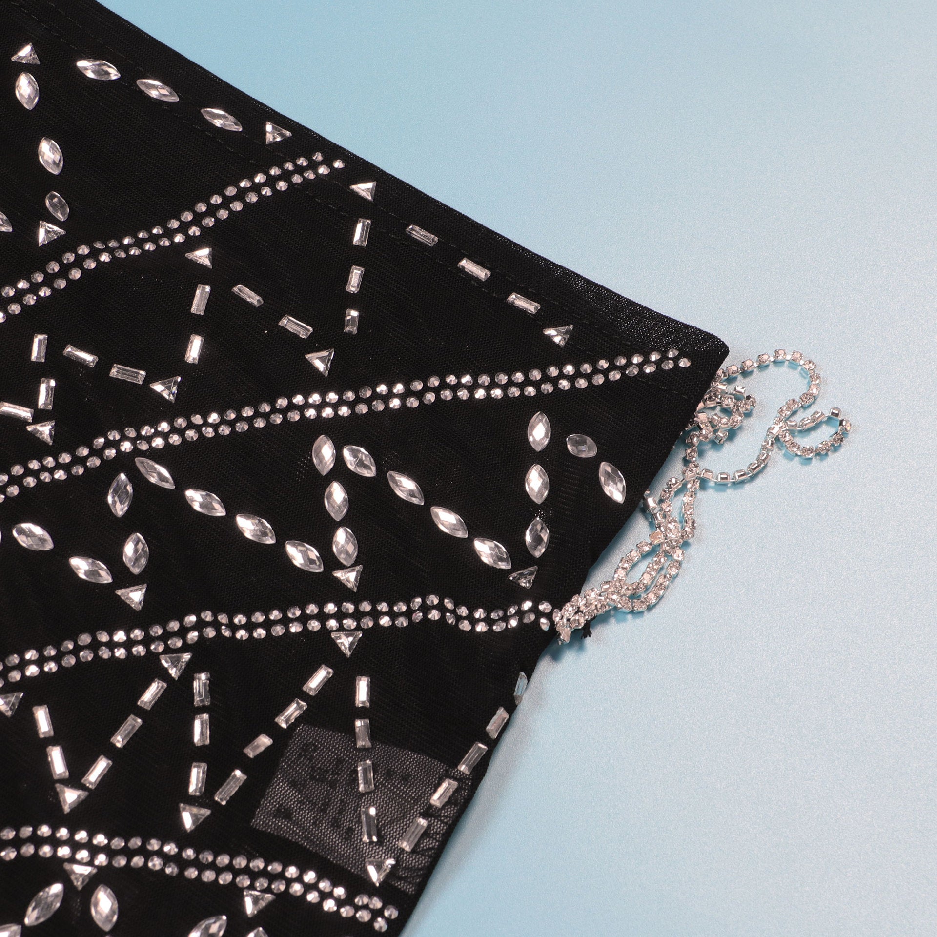 Women Sexy Beaded Tassel See-Through Bodycon Dress 38