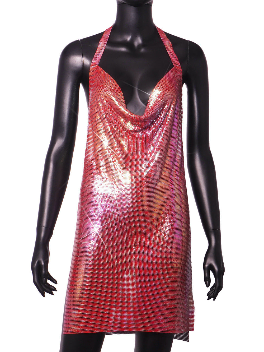 Sexy Metal Sequin Strap Night Club Dress 8