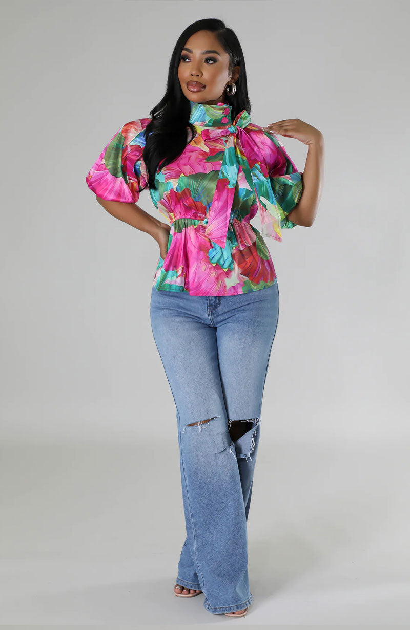 Spring Summer Women's Round Neck Fashion Casual Shirt 4