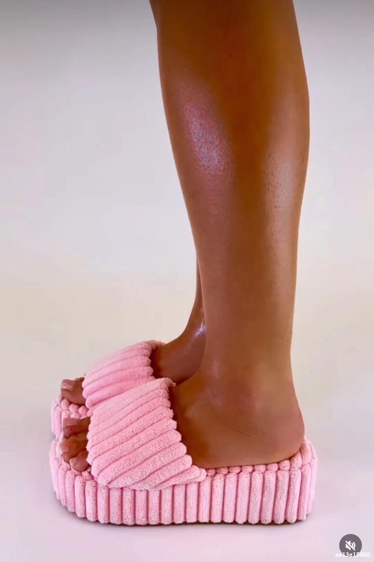 Plus Size Platform Outdoor Wear Fur Slipper 4