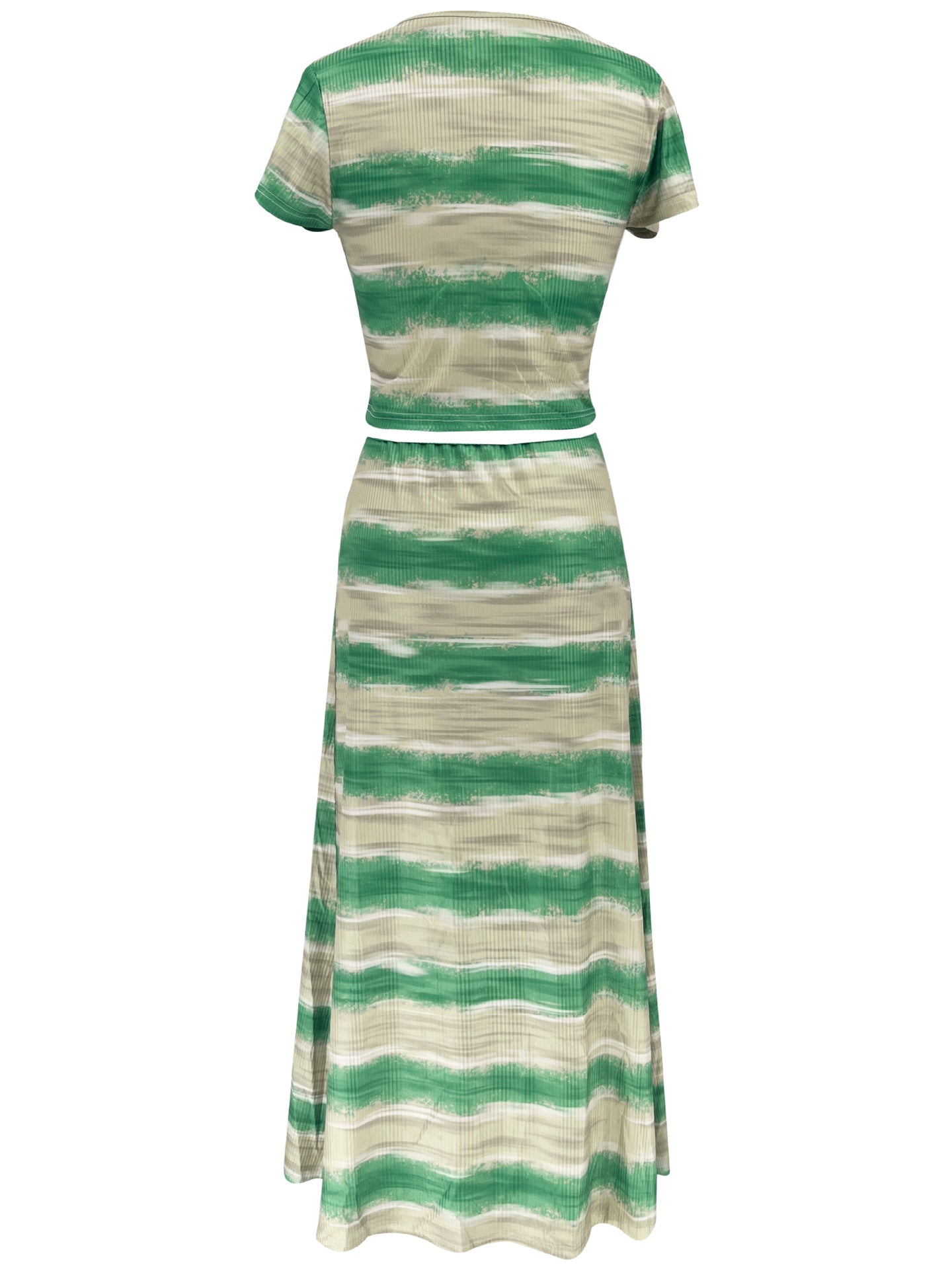 Elegant Holiday Casual Short-Sleeve Top & Pencil Skirt Set 8