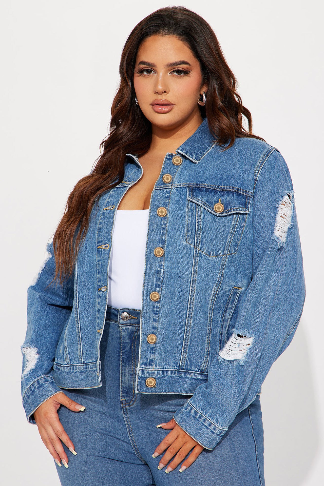 Women Ripped Denim Jackets 5