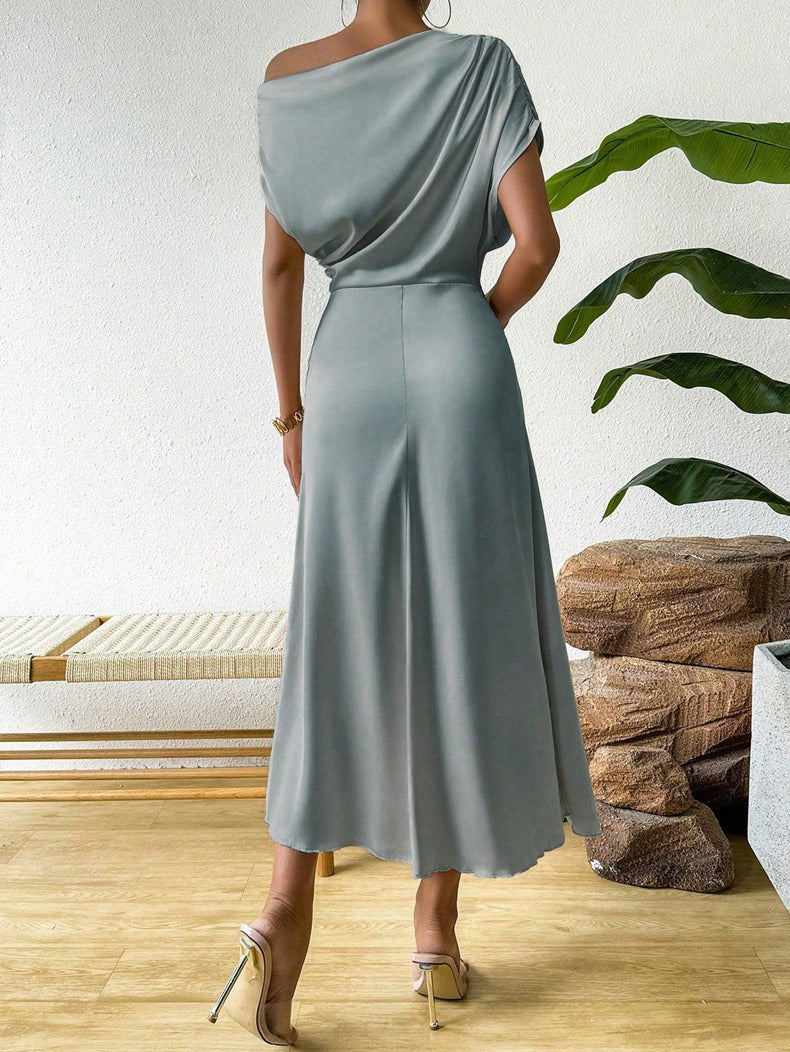 Women Summer Satin Maxi Dress 19