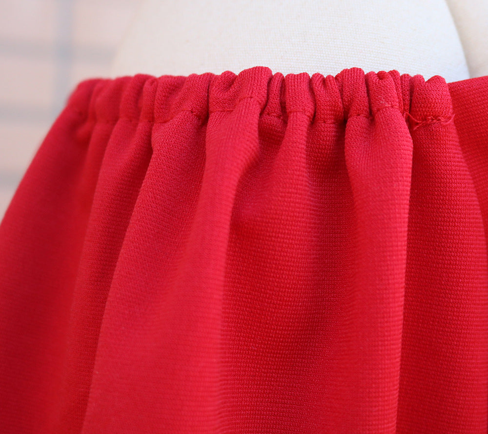 Women suspender balloon sleeves Irregular Maxi dress 22