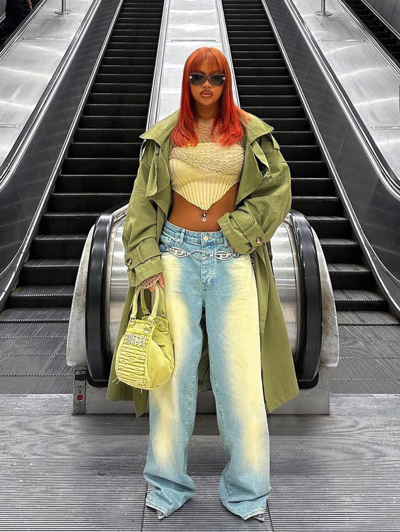 Women Oversized Trench Coat Maxi Turndown Collar Coat 4