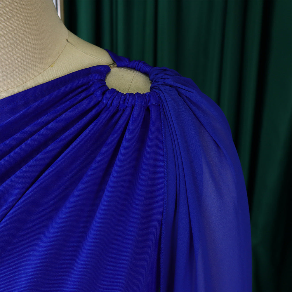 African Women's Solid Color Sexy One Shoulder Formal Party Fashion Jumpsuit 22