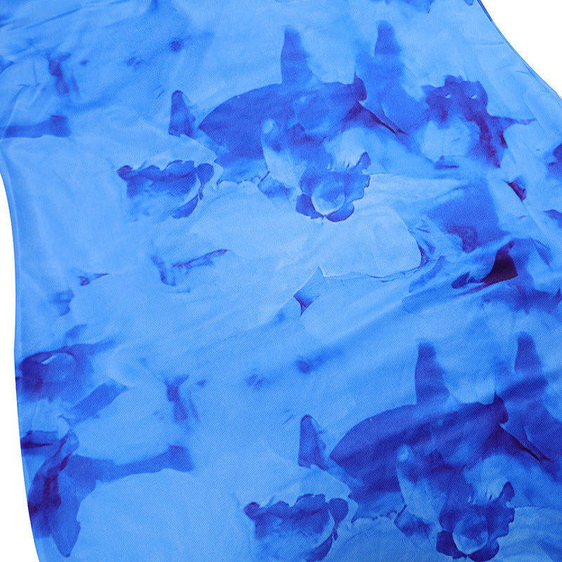 Women's Summer Strapless Printed Bodycon Long Dress 16