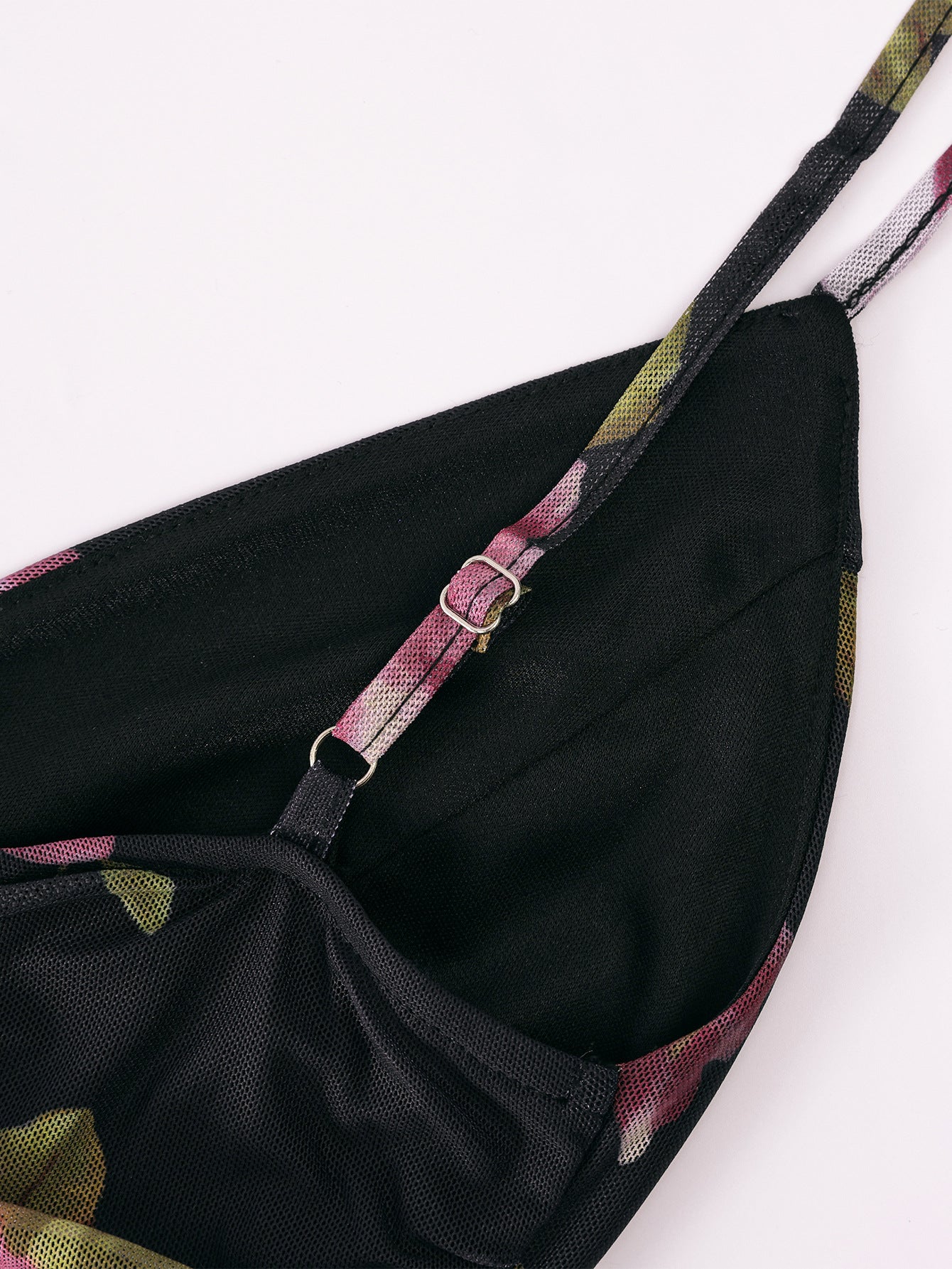 Sheer Mesh Strap Low Back Fishtail Gown 30