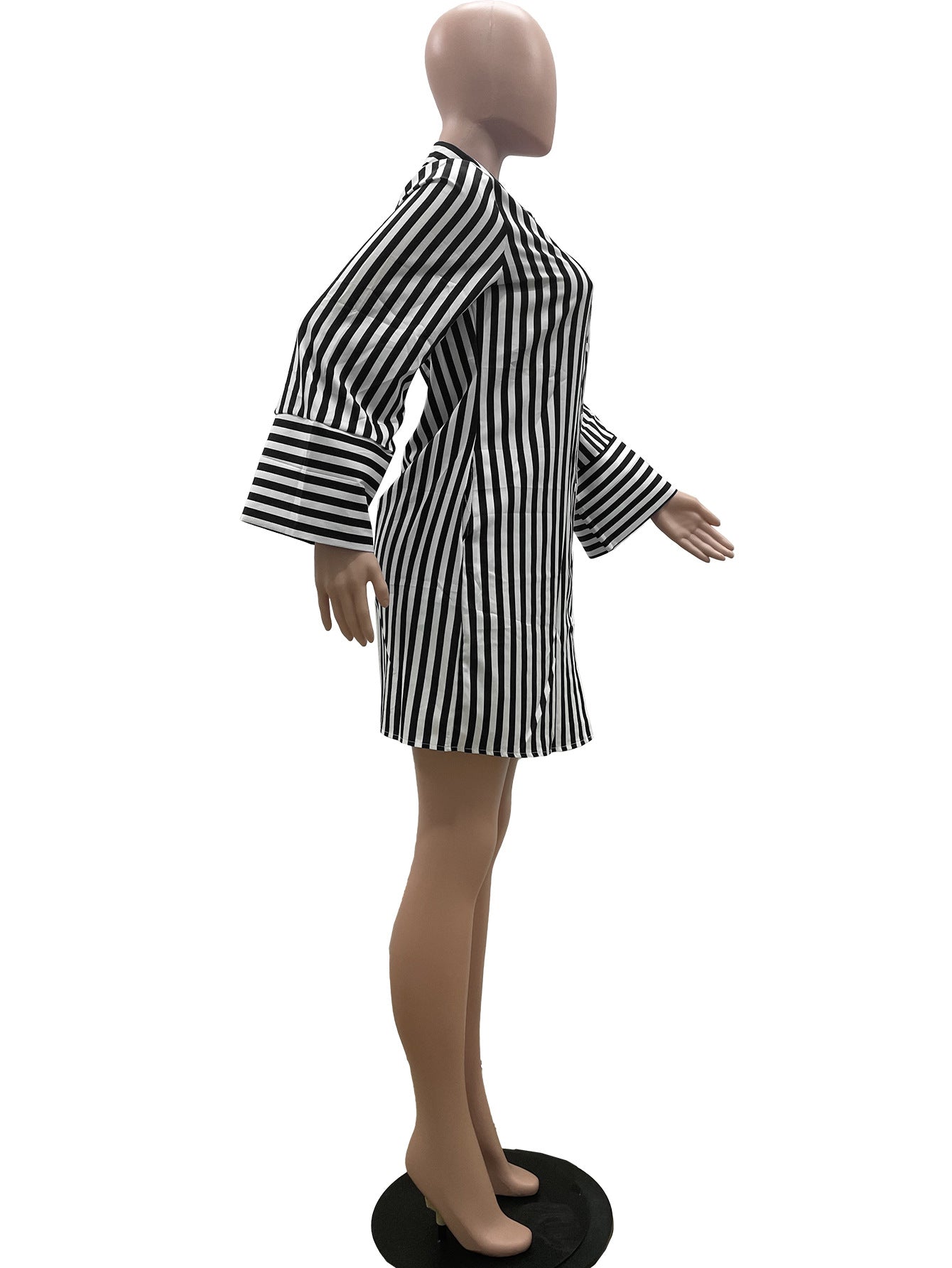 Women's Autumn And Winter Printed Striped Dress 12