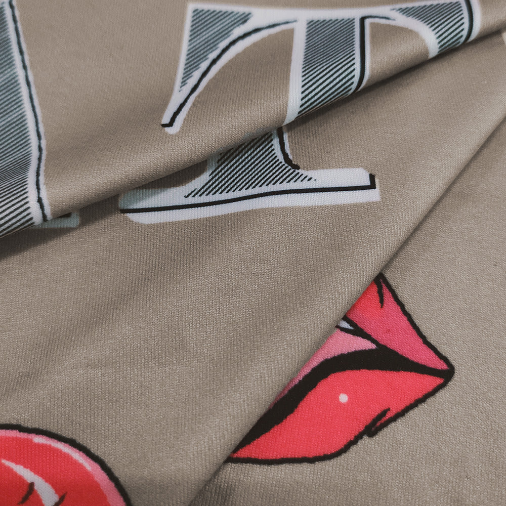 Summer Women's Tight Fitting Stretch Casual Print Shorts 44