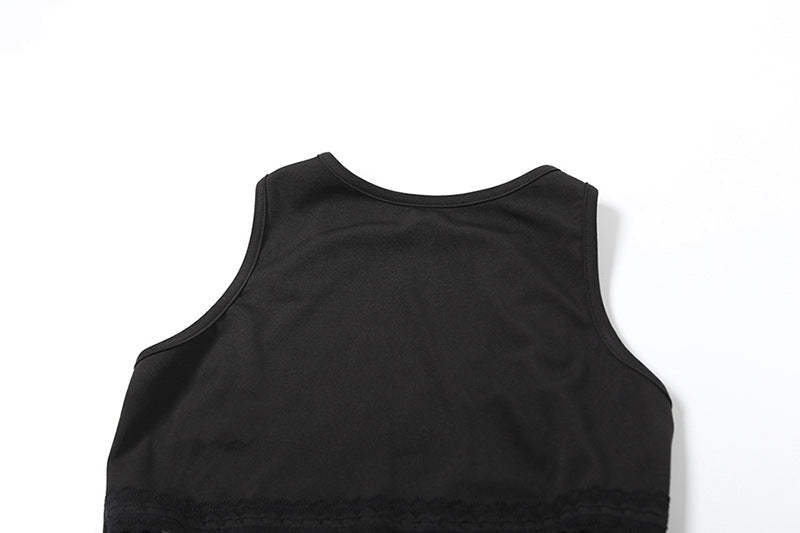 Women Spring Sexy Patchwork Lace Backless French Dress 10