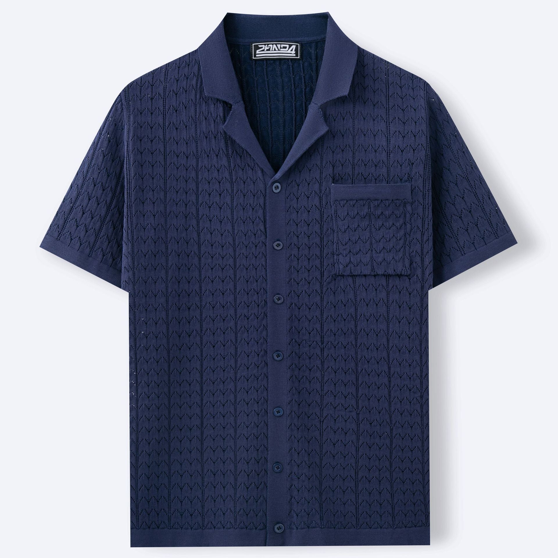 Men's Summer Short Sleeve Turndown Collar Knitting Polo Shirt Casual Top 7