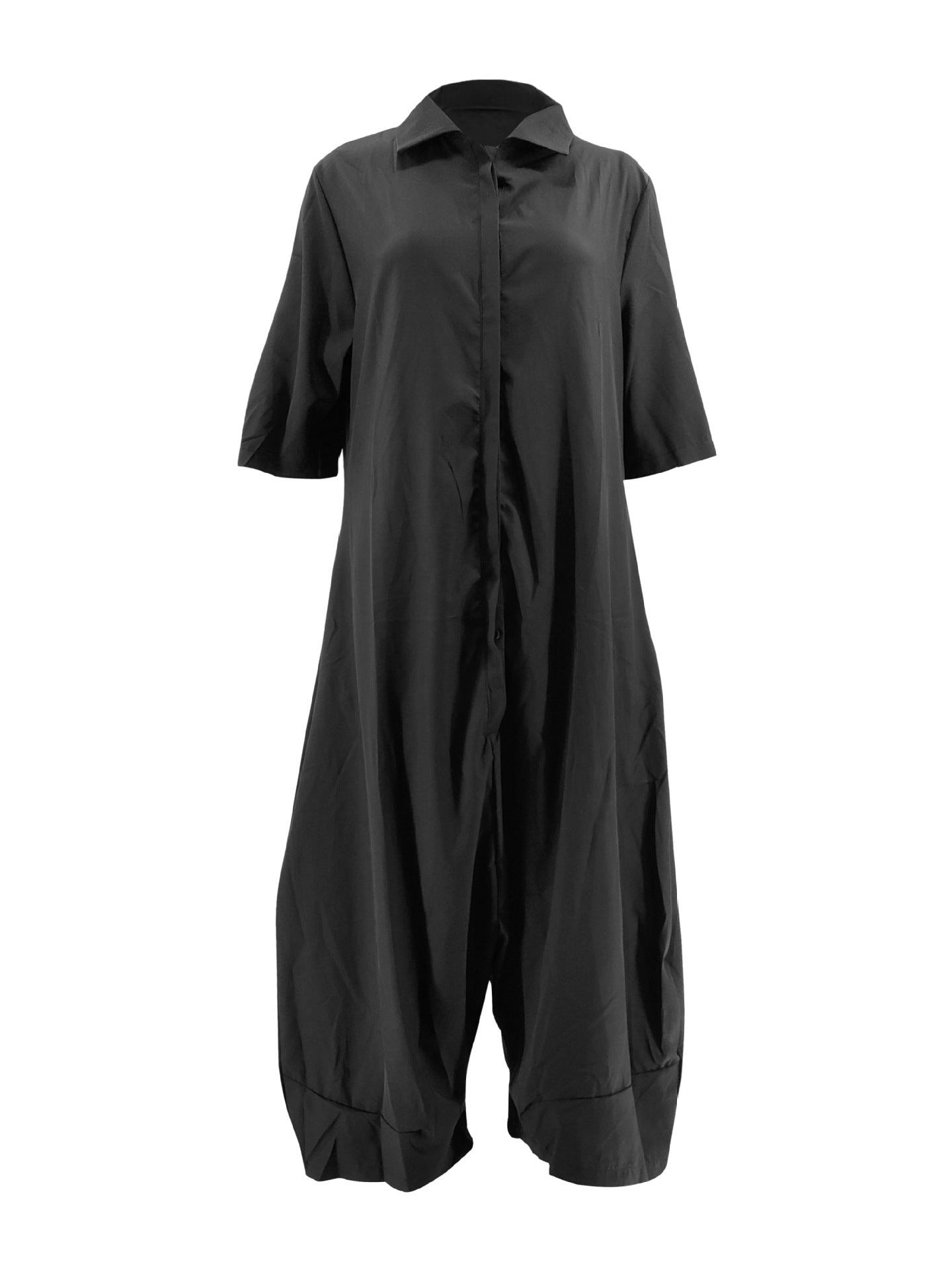 Women Solid Casual Wide-Leg Jumpsuit 5