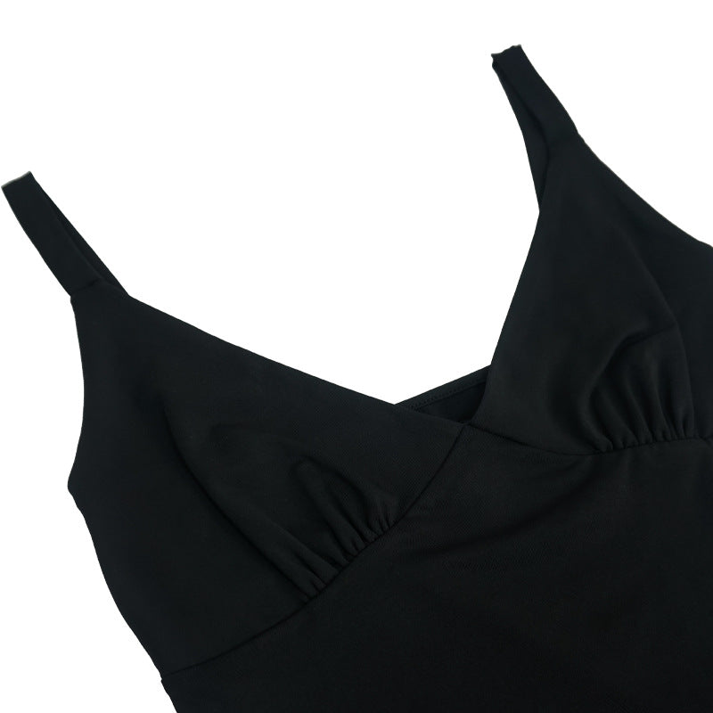 Women's Strappy V-Neck Sleeveless Low Back Ruffled Short Dress 15