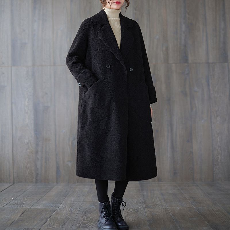 Plus Size Women Autumn and Winter Loose Retro Jacket 6