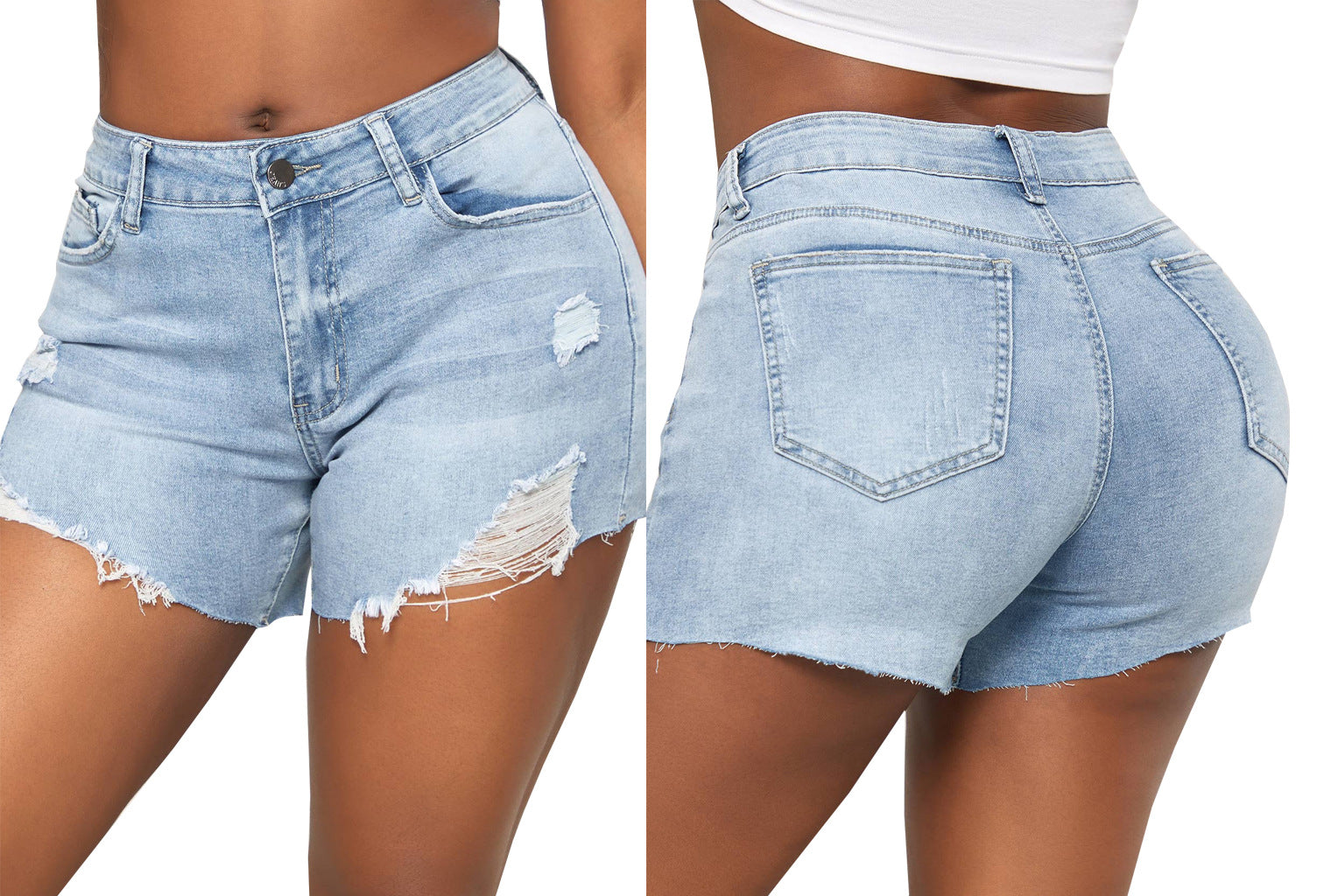 Women Stretch Denim Shorts 7