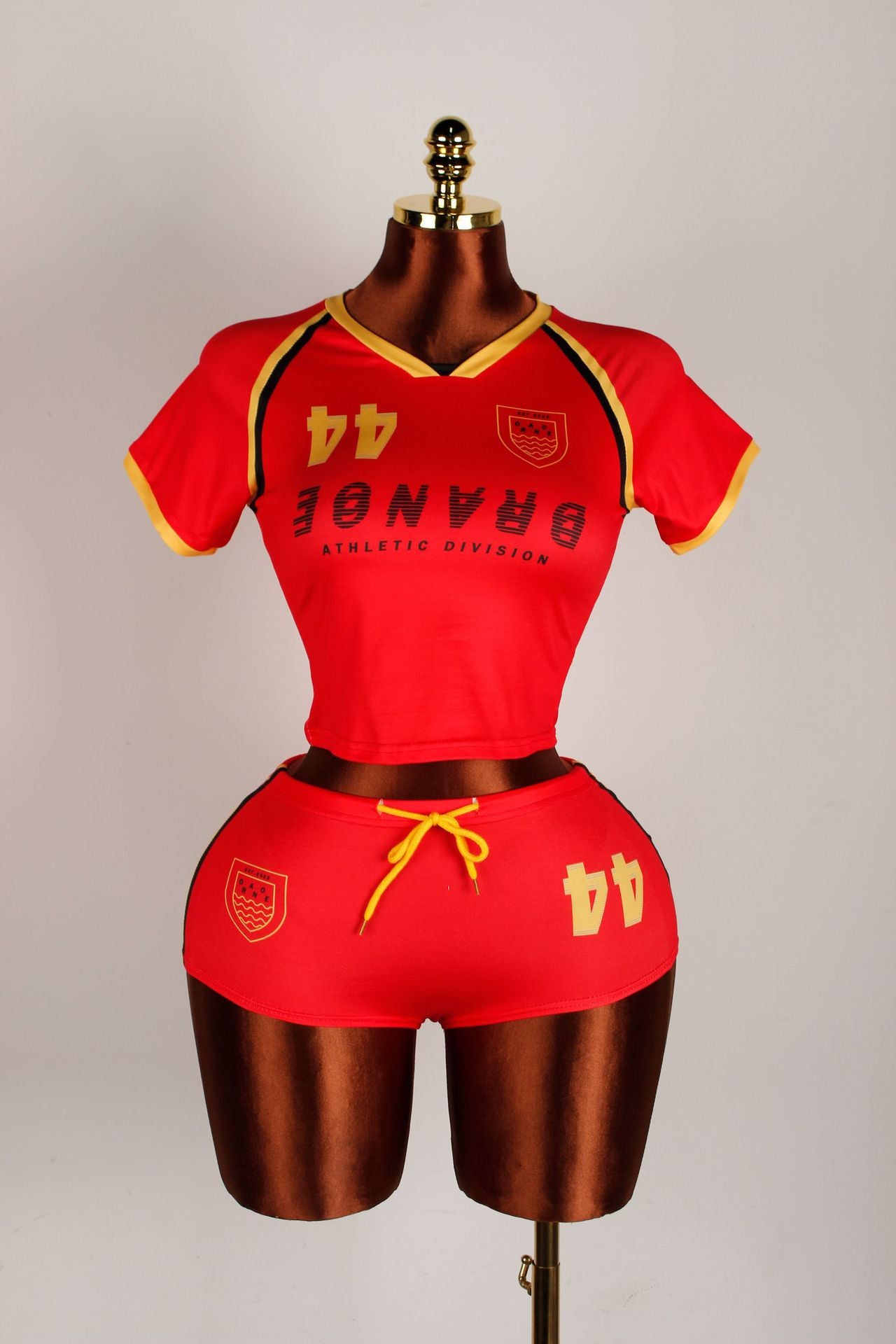 Women summer casual sports crop top and shorts two-piece set 5