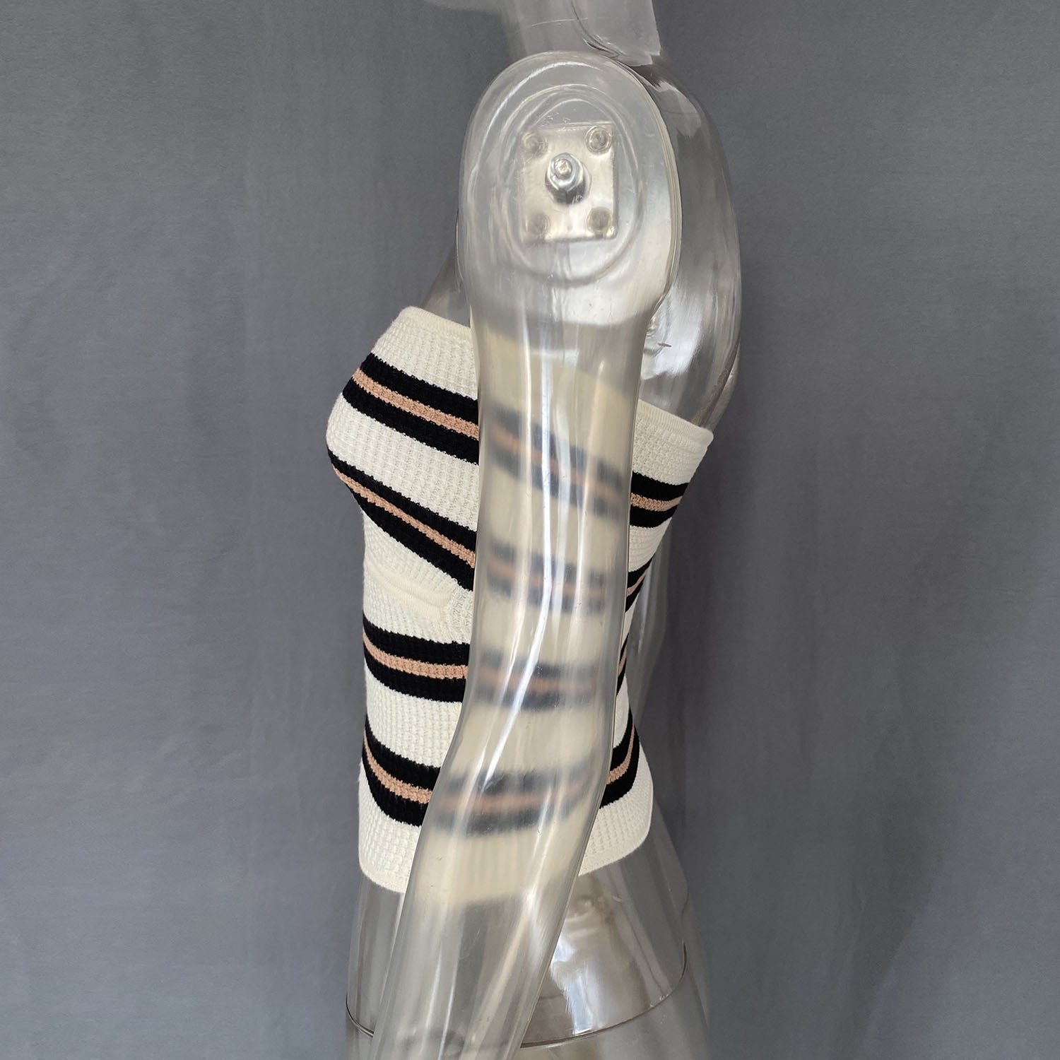 Spring Summer Women's Striped Sexy Hollow Strapless Knitting Vest 33