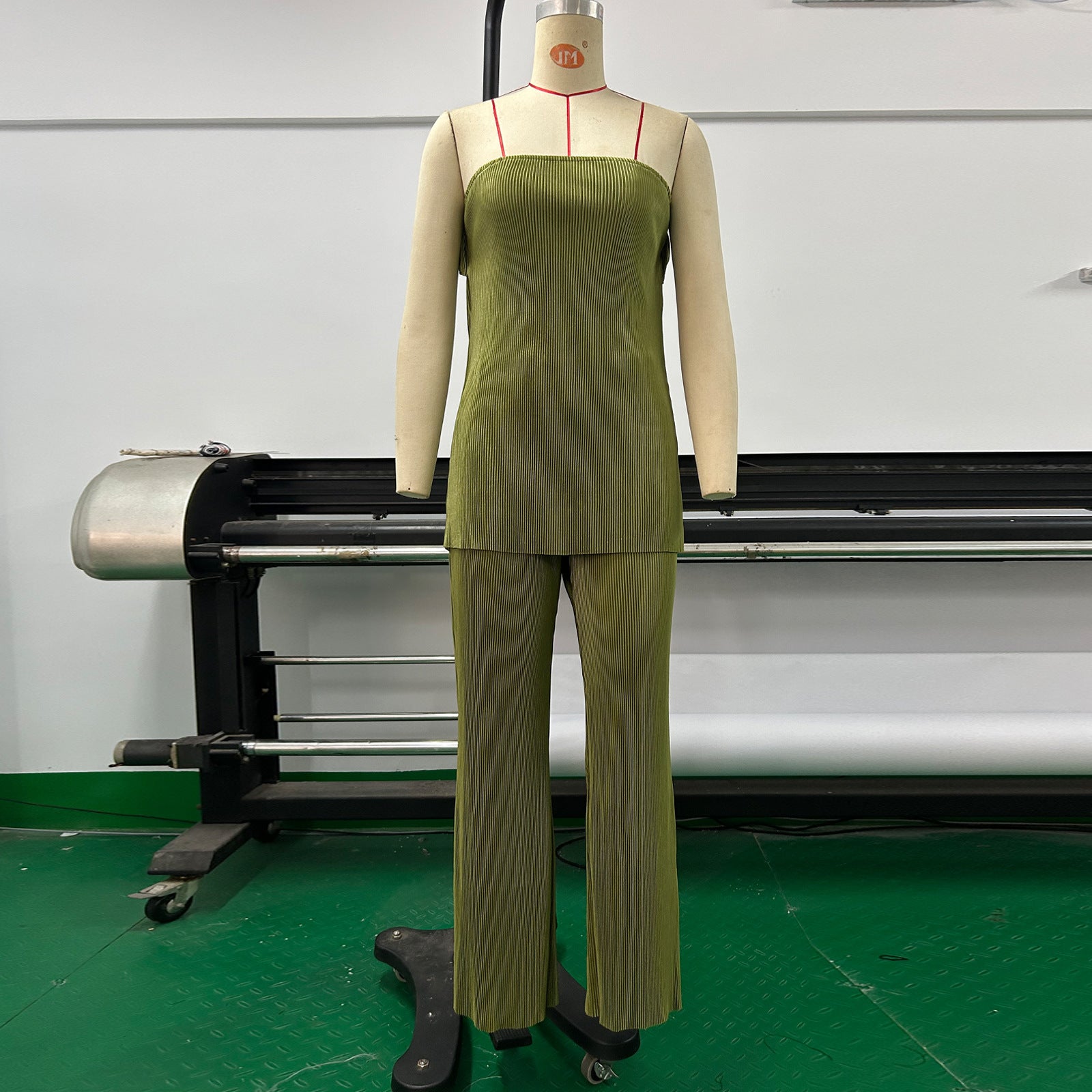 Women Sexy Strapless Top and Casual Pants Two-piece Set 12