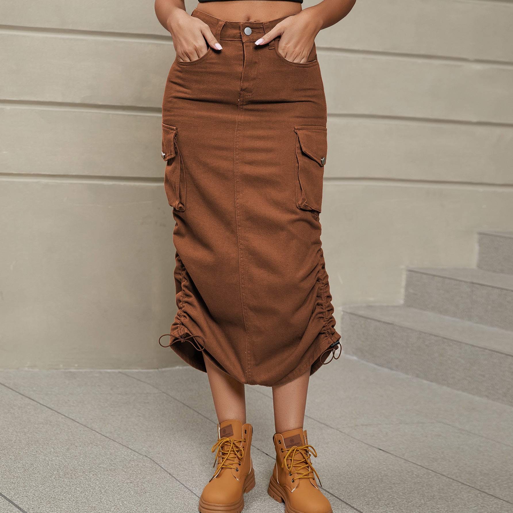 WomenDenim CargoCasual Skirts 6